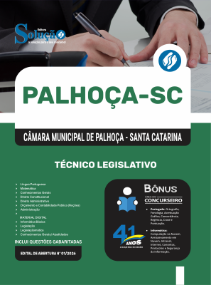 Apostila Câmara de Palhoça-SC 2026 - Técnico Legislativo - Imagem 3