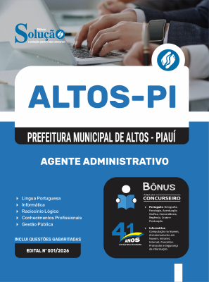 Apostila Prefeitura de Altos-PI 2026 - Agente Administrativo - Imagem 3