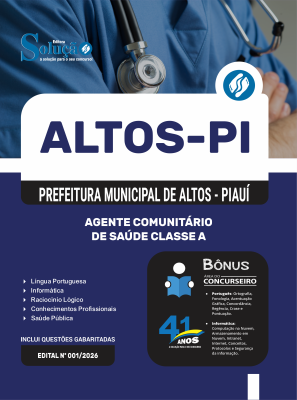 Apostila Prefeitura de Altos-PI 2026 - Agente Comunitário de Saúde Classe A - Imagem 3