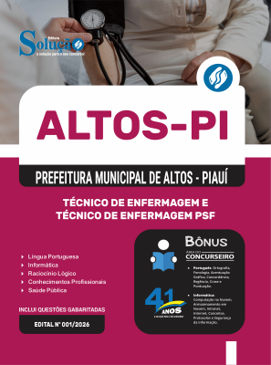 Apostila Prefeitura de Altos-PI 2026 - Técnico de Enfermagem e Técnico de Enfermagem PSF - Imagem 3