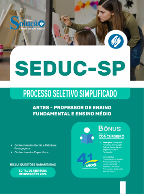 Apostila SEDUC-SP 2026 - Professor de Ensino Fundamental e Ensino Médio - Artes - Imagem 3