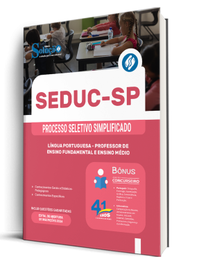 Apostila SEDUC-SP 2026 - Professor de Ensino Fundamental e Ensino Médio - Língua Portuguesa - Imagem 2