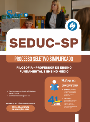 Apostila SEDUC-SP 2026 - Professor de Ensino Fundamental e Ensino Médio - Filosofia - Imagem 3