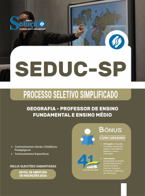 Apostila SEDUC-SP 2026 - Professor de Ensino Fundamental e Ensino Médio - Geografia - Imagem 3