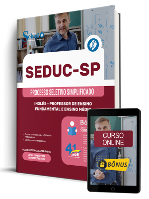 Apostila SEDUC-SP 2026 - Professor de Ensino Fundamental e Ensino Médio - Inglês - Imagem 1