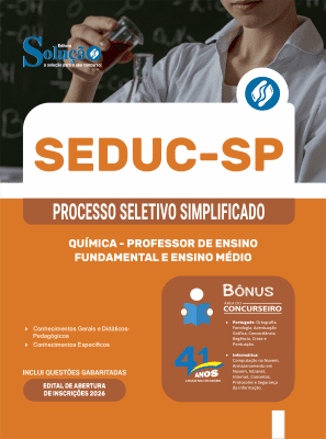 Apostila SEDUC-SP 2026 - Professor de Ensino Fundamental e Ensino Médio - Química - Imagem 3