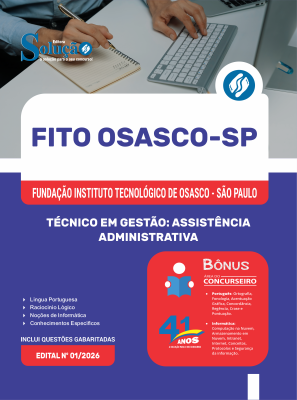 Apostila FITO Osasco 2026 - Técnico em Gestão: Assistência Administrativa - Imagem 3