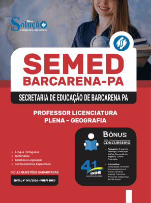 Apostila SEMED Barcarena-PA 2026 - Professor Licenciatura Plena - Geografia - Imagem 3