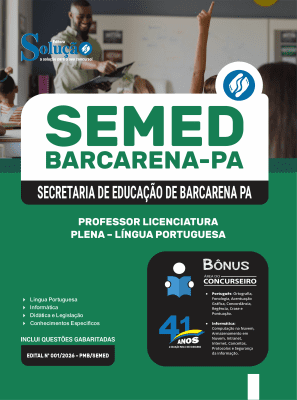 Apostila SEMED Barcarena-PA 2026 - Professor Licenciatura Plena - Língua Portuguesa - Imagem 3