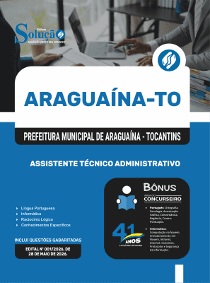 Apostila Prefeitura de Araguaína-TO 2026 - Assistente Técnico Administrativo - Imagem 3