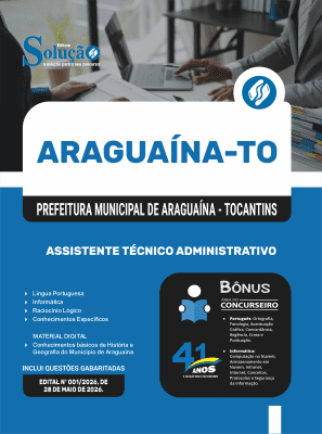 Apostila Prefeitura de Araguaína-TO 2026 - Assistente Técnico Administrativo - Imagem 3