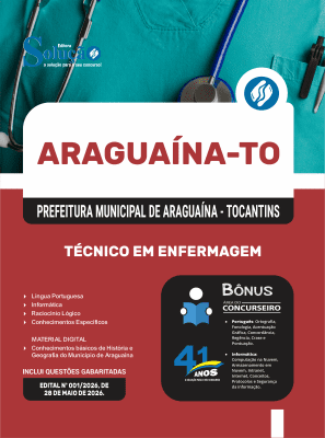 Apostila Prefeitura de Araguaína-TO 2026 - Técnico em Enfermagem - Imagem 3