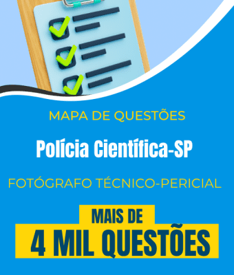 Mapa de Questões Online - Polícia Científica-SP - Fotógrafo Técnico-Pericial - 4 Mil Questões - Imagem 1