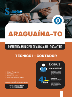 Apostila Prefeitura de Araguaína-TO 2026 - Técnico I - Contador - Imagem 3