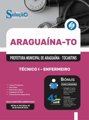 Apostila Prefeitura de Araguaína-TO 2026 - Técnico I - Enfermeiro - Imagem 3