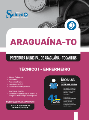 Apostila Prefeitura de Araguaína-TO 2026 - Técnico I - Enfermeiro - Imagem 3