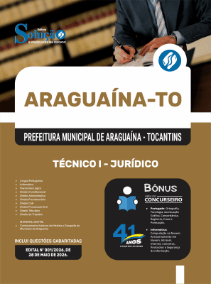 Apostila Prefeitura de Araguaína-TO 2026 - Técnico I - Jurídico - Imagem 3