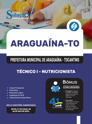 Apostila Prefeitura de Araguaína-TO 2026 - Técnico I - Nutricionista - Imagem 3