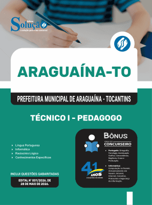 Apostila Prefeitura de Araguaína-TO 2026 - Técnico I - Pedagogo - Imagem 3