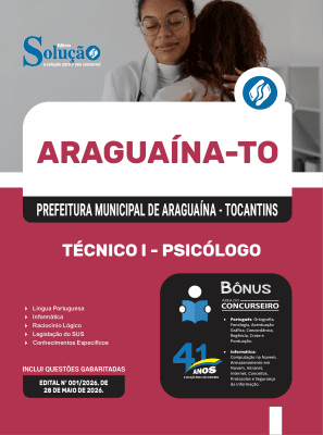 Apostila Prefeitura de Araguaína-TO 2026 - Técnico I - Psicólogo - Imagem 3
