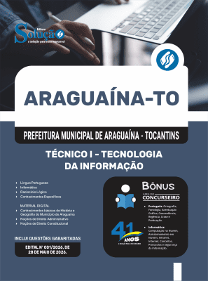 Apostila Prefeitura de Araguaína-TO 2026 - Técnico I - Tecnologia da Informação - Imagem 3