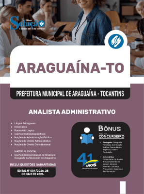 Apostila Prefeitura de Araguaína-TO 2026 - Analista Administrativo - Imagem 3
