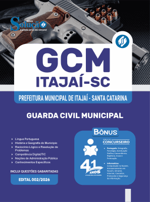 Apostila Prefeitura de Itajaí-SC 2026 - Guarda Municipal - Imagem 3