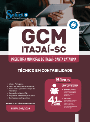 Apostila Prefeitura de Itajaí-SC 2026 - Técnico em Contabilidade - Imagem 3