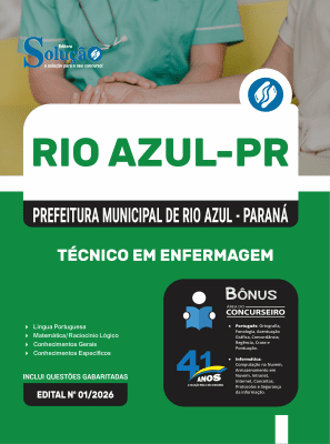 Apostila Prefeitura de Rio Azul-PR 2026 - Técnico em Enfermagem - Imagem 3