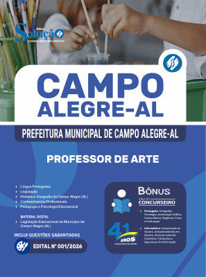 Apostila Prefeitura de Campo Alegre-AL 2026 - Professor de Arte - Imagem 3
