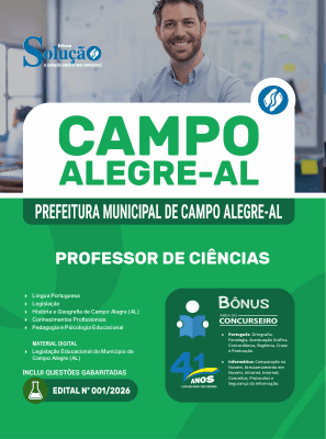 Apostila Prefeitura de Campo Alegre-AL 2026 - Professor de Ciências - Imagem 3