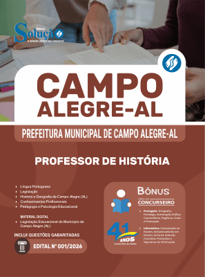 Apostila Prefeitura de Campo Alegre-AL 2026 - Professor de História - Imagem 3