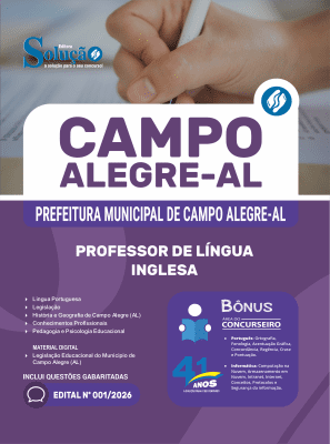 Apostila Prefeitura de Campo Alegre-AL 2026 - Professor de Língua Inglesa - Imagem 3