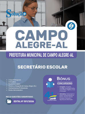 Apostila Prefeitura de Campo Alegre-AL 2026 - Secretário Escolar - Imagem 3