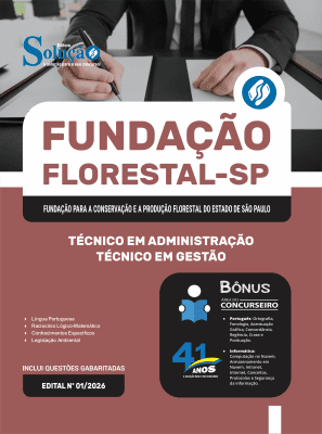 Apostila Fundação Florestal 2026 em PDF - Técnico em Gestão - Técnico em Administração - Imagem 1