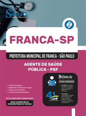 Apostila Prefeitura de Franca-SP 2026 - Agente de Saúde Pública - PSF - Imagem 3
