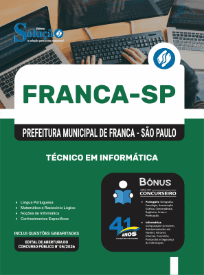 Apostila Prefeitura de Franca-SP 2026 - Técnico em Informática - Imagem 3
