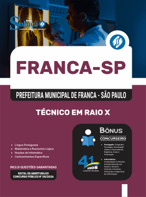 Apostila Prefeitura de Franca-SP 2026 - Técnico em Raio X - Imagem 3
