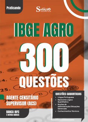 Caderno de Questões IBGE CENSO - Agente Censitário Supervisor (ACS) - 300 Questões Gabaritadas - Imagem 2