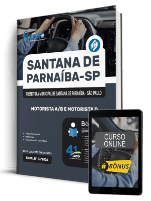 Apostila Prefeitura de Santana de Parnaíba-SP 2026 - Motorista A/B e Motorista D - Imagem 1