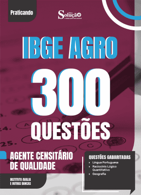 Caderno de Questões IBGE CENSO - Agente Censitário de Qualidade - 300 Questões Gabaritadas - Imagem 2