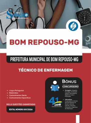 Apostila Prefeitura de Bom Repouso - MG 2026 - Técnico de Enfermagem - Imagem 3