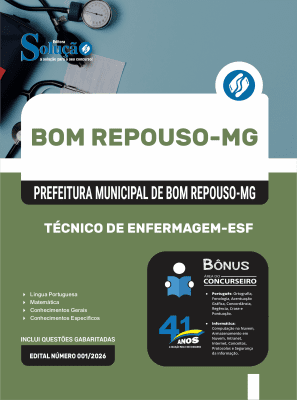 Apostila Prefeitura de Bom Repouso - MG 2026 - Técnico de Enfermagem ESF - Imagem 3