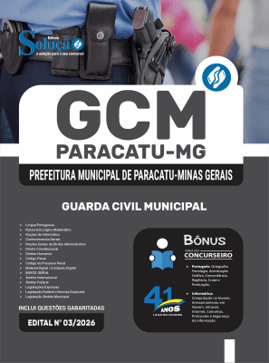 Apostila Prefeitura de Paracatu-MG 2026 - Guarda Civil Municipal - Imagem 3
