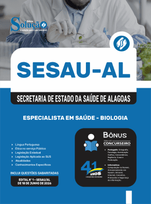 Apostila SESAU-AL 2026 - Especialista em Saúde - Biologia - Imagem 3