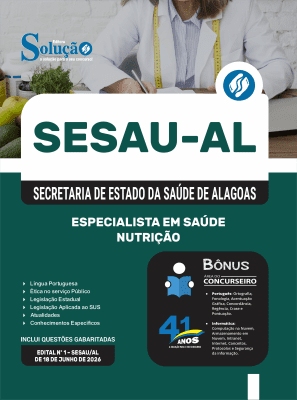 Apostila SESAU-AL 2026 - Especialista em Saúde - Nutrição - Imagem 3