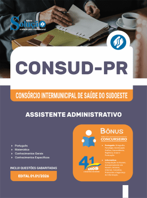 Apostila CONSUD 2026 - Assistente Administrativo - Imagem 3