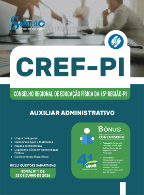 Apostila CREF-15/PI 2026 - Auxiliar Administrativo - Imagem 3