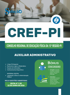 Apostila CREF-15/PI 2026 - Auxiliar Administrativo - Imagem 3