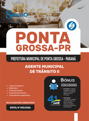 Apostila Prefeitura de Ponta Grossa-PR 2026 - Agente Municipal de Trânsito II - Imagem 3